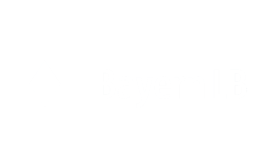 Das Logo der Bayern LB in weiß.